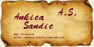 Ankica Sandić vizit kartica
